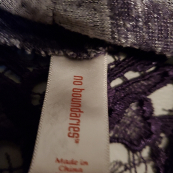 Purple Striped Lace No Boundaries Cardigan - Size L (11/13) - Picture 3 of 15